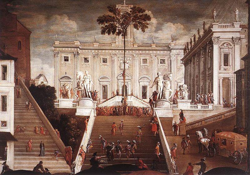 Agostino Tassi Competition on the Capitoline Hill china oil painting image